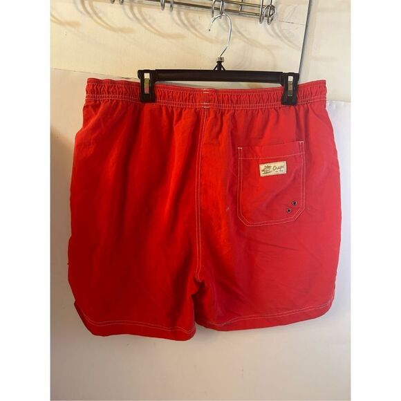 Chaps XL swim shorts trunks red rn#41381 nylon with pockets - Picture 2 of 7